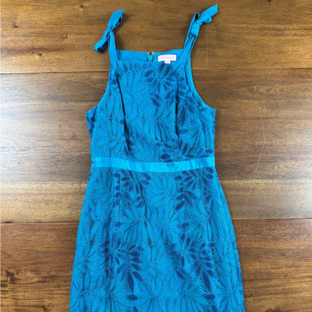 Lilly Pulitzer Kayleigh Shift Dress Tidal Wave Teal